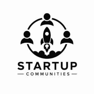 Startups black and white sponsor logo